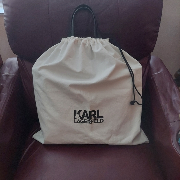 KARL LAGERFELD "Journey" Tweed Neverfull Tote, ID/Change-Purse & Dust-Bag - Picture 11 of 16